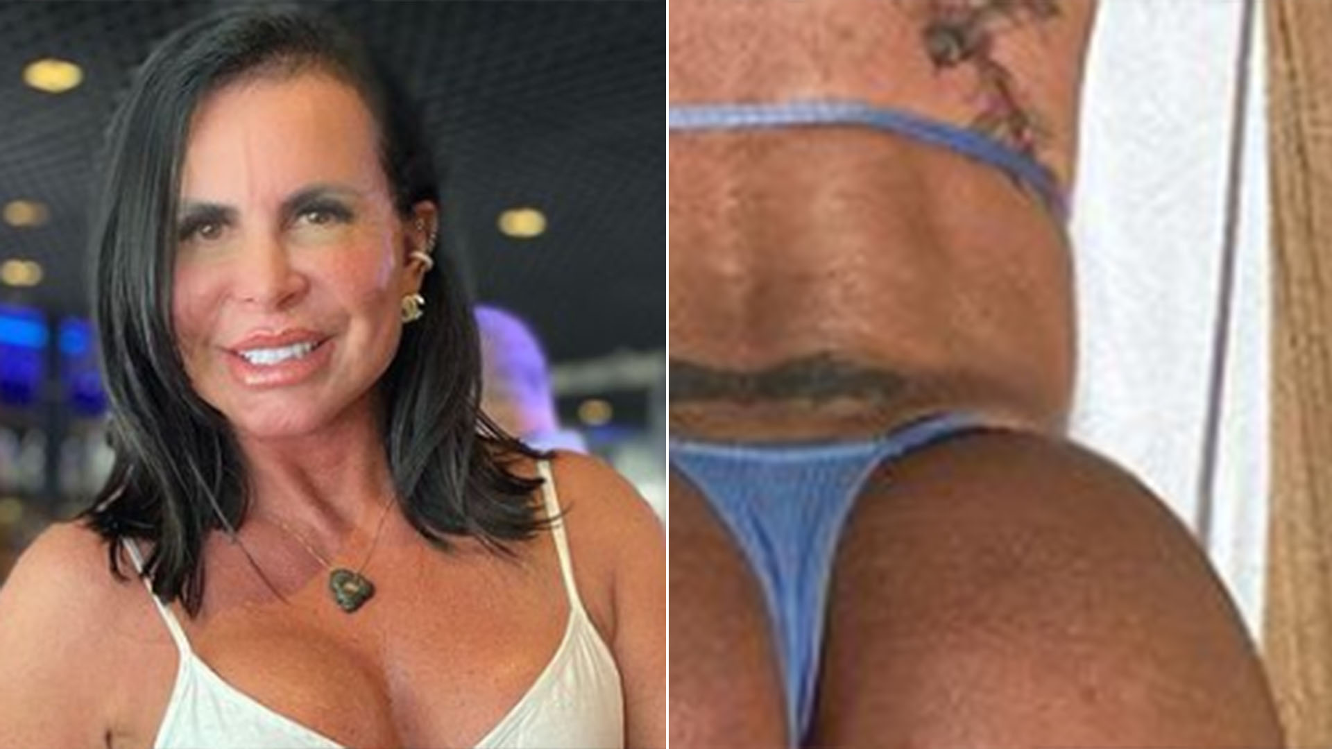 De biquíni, Gretchen exibe o bumbum GG em foto sem retoques