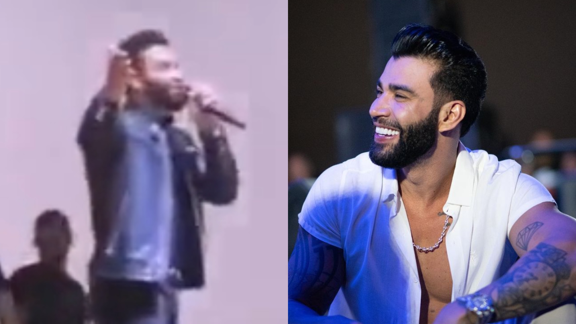 Gusttavo Lima ganha presente curioso de fã durante show e tem reação inusitada