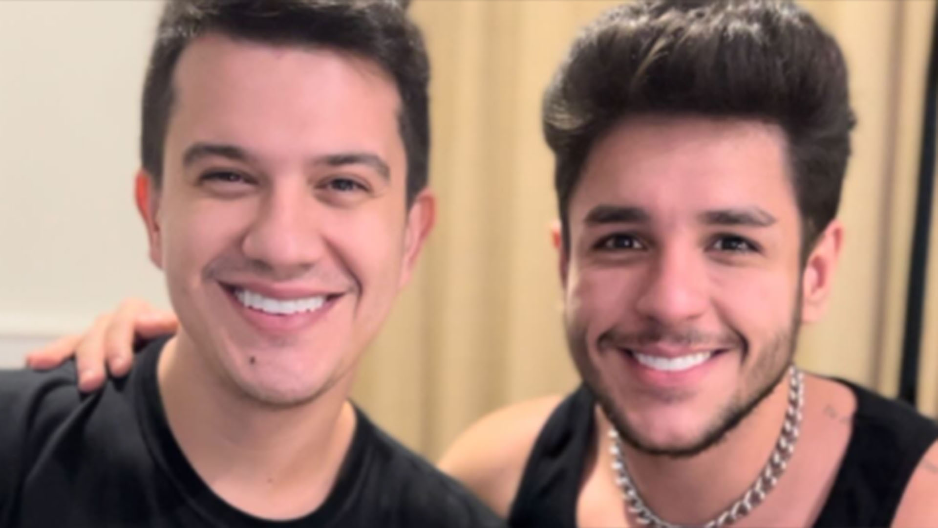Sertanejo Hugo machuca o rosto após atitude de fã