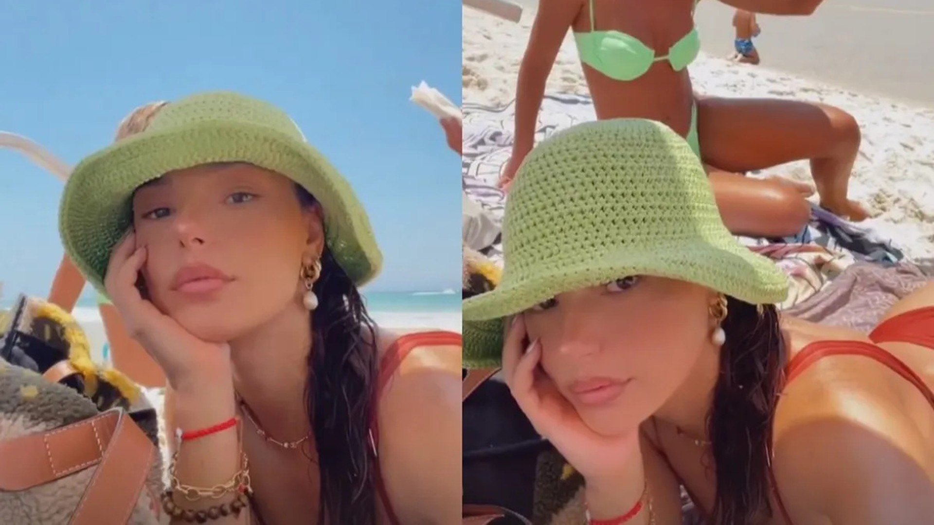 Isis Valverde renova o bronzeado em praia no Rio de Janeiro