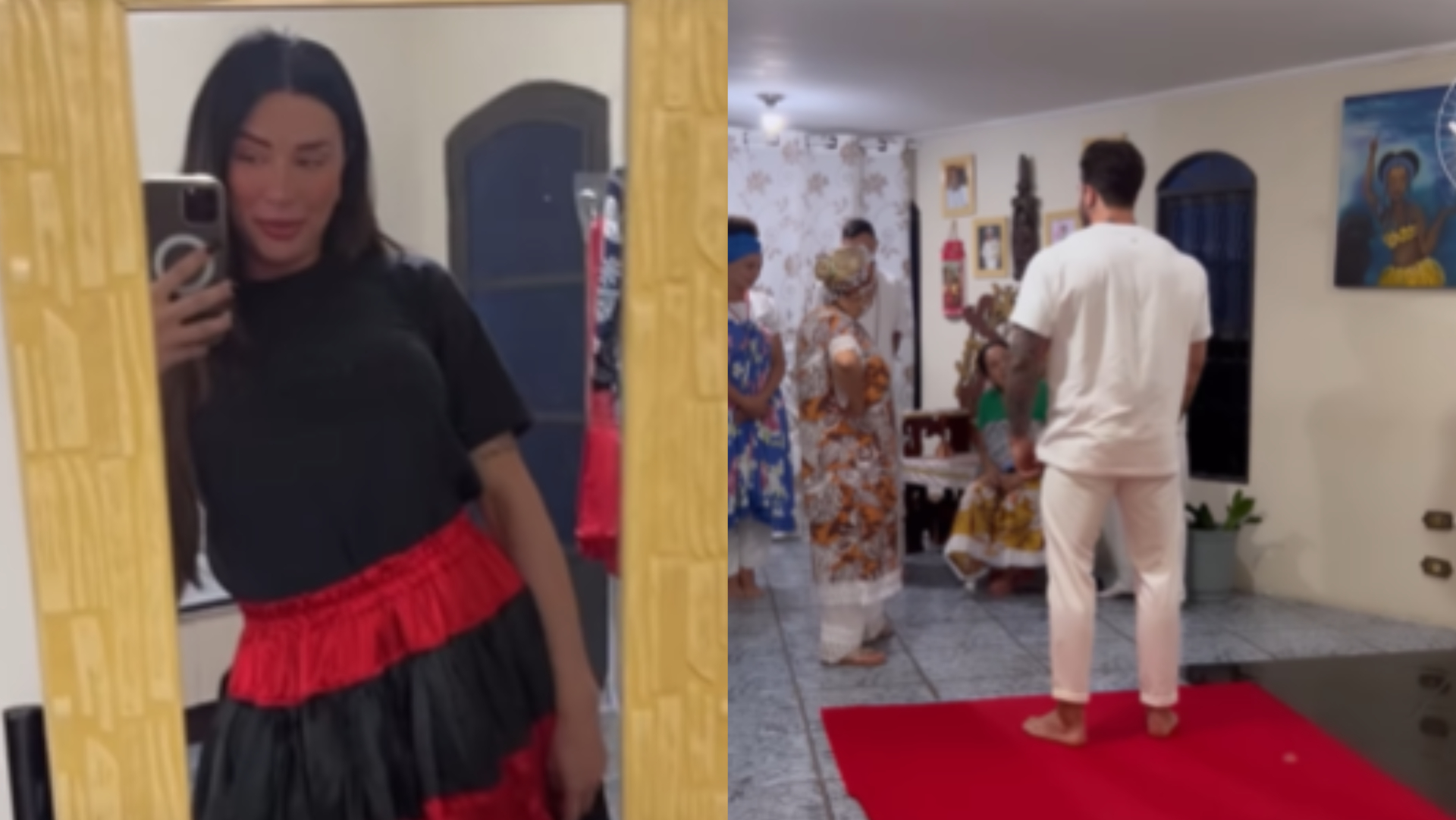 Candomblecista, Juju Salimeni vai a terreiro com o namorado: ”Olha o macumbeiro”