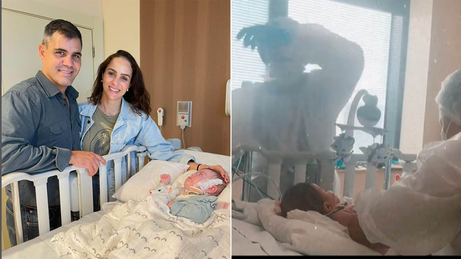 Juliano Cazarré revela que a filha caçula passou por novo procedimento no hospital