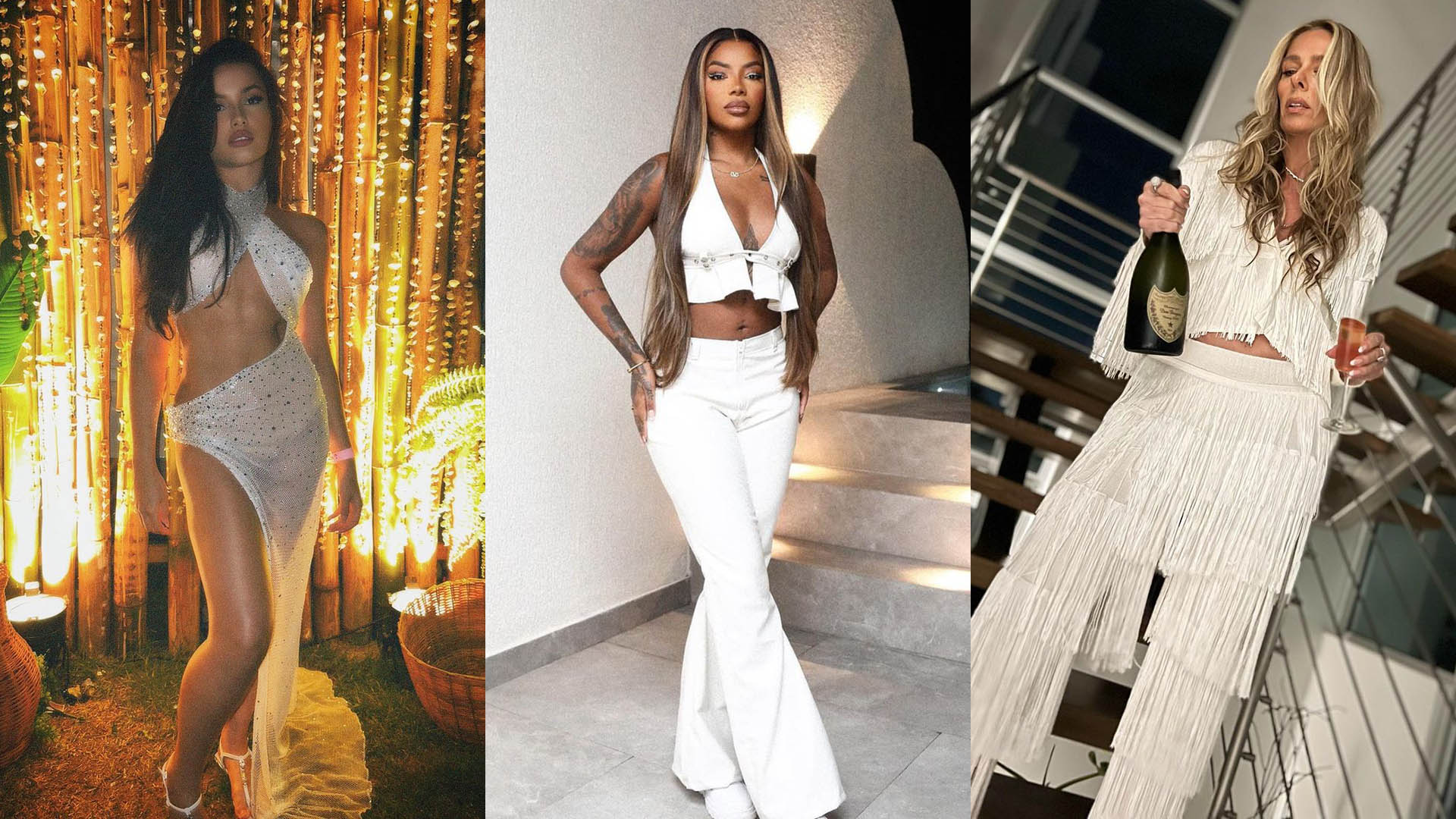 Veja os looks que os famosos usaram na noite de Ano Novo