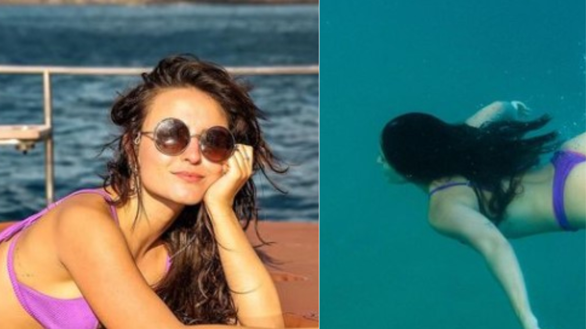 Larissa Manoela esbanja boa forma ao surgir mergulhando em Noronha