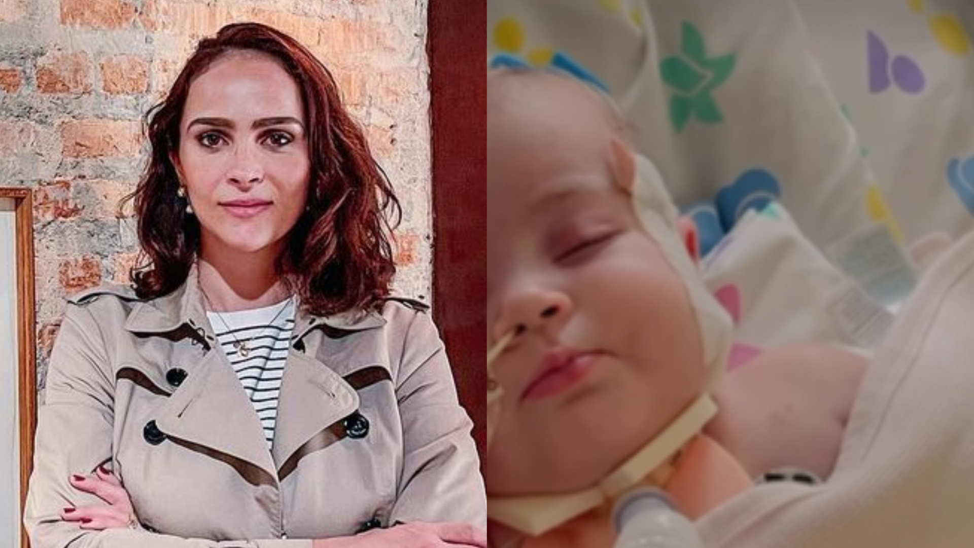 Letícia Cazarré mostra a caçula no hospital e lamenta saudade dos outros filhos: ”Dói no coração”