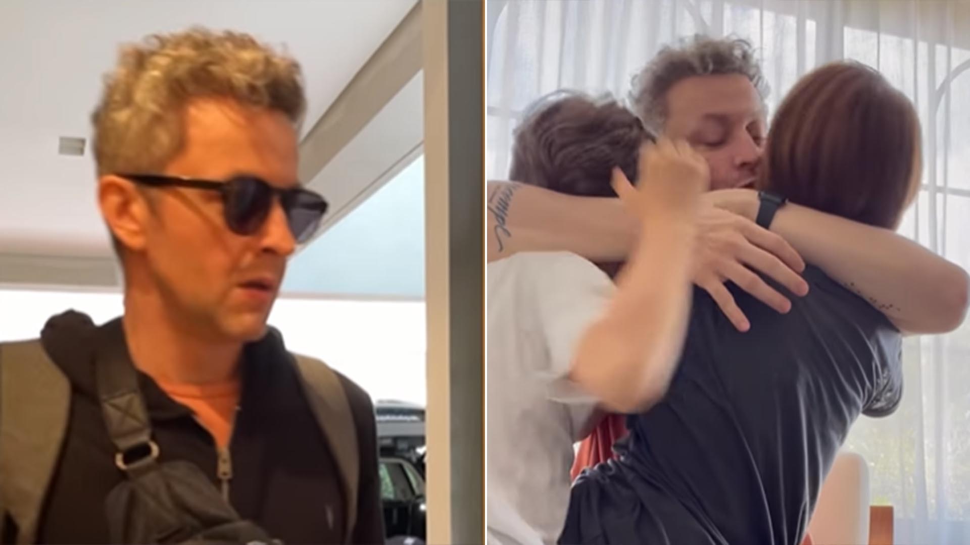 Lucas Lima surge agarrado com Sandy e o filho em novo vídeo