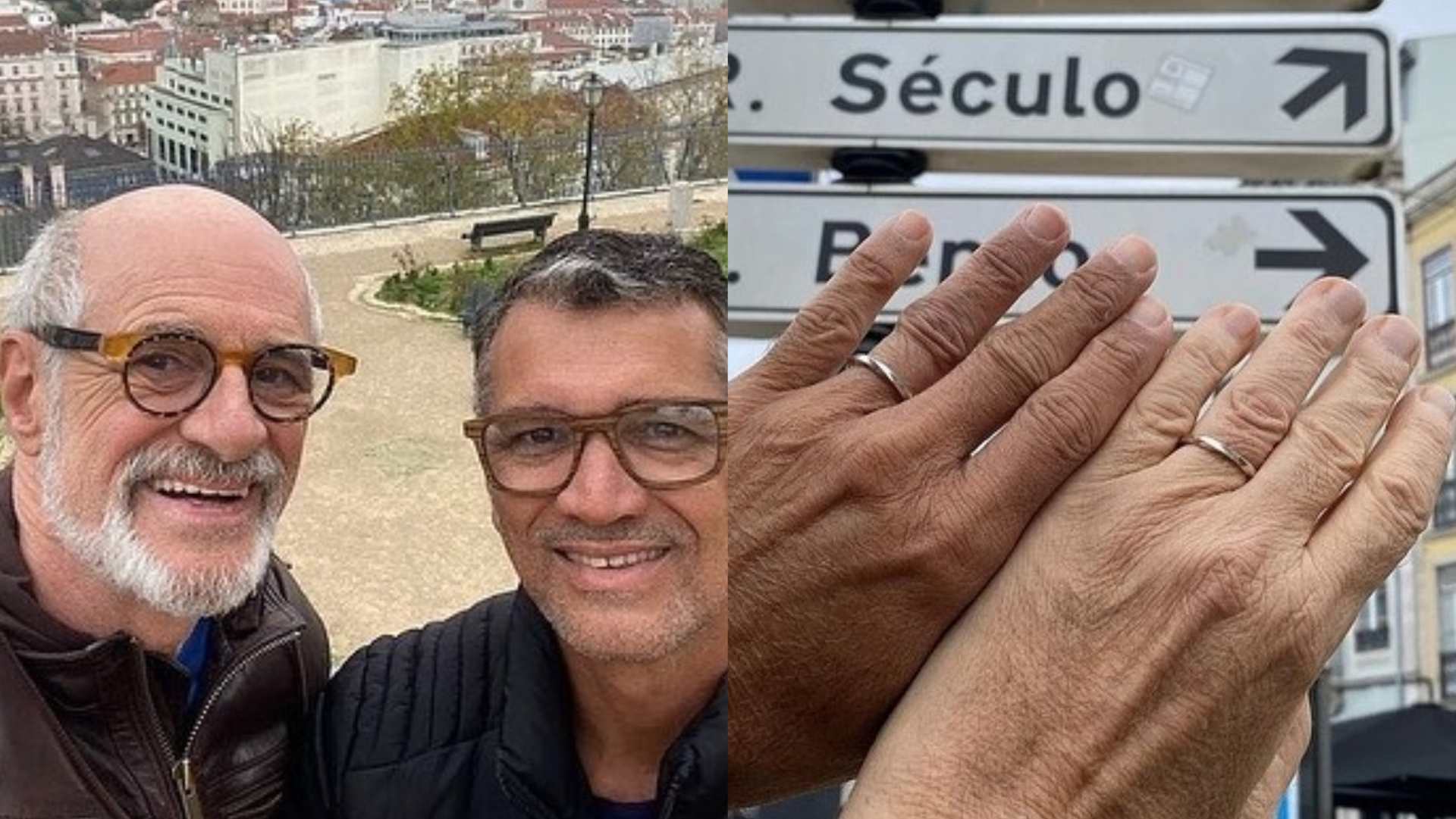 Marcos Caruso surge em fotos com técnico de enfermagem em Portugal