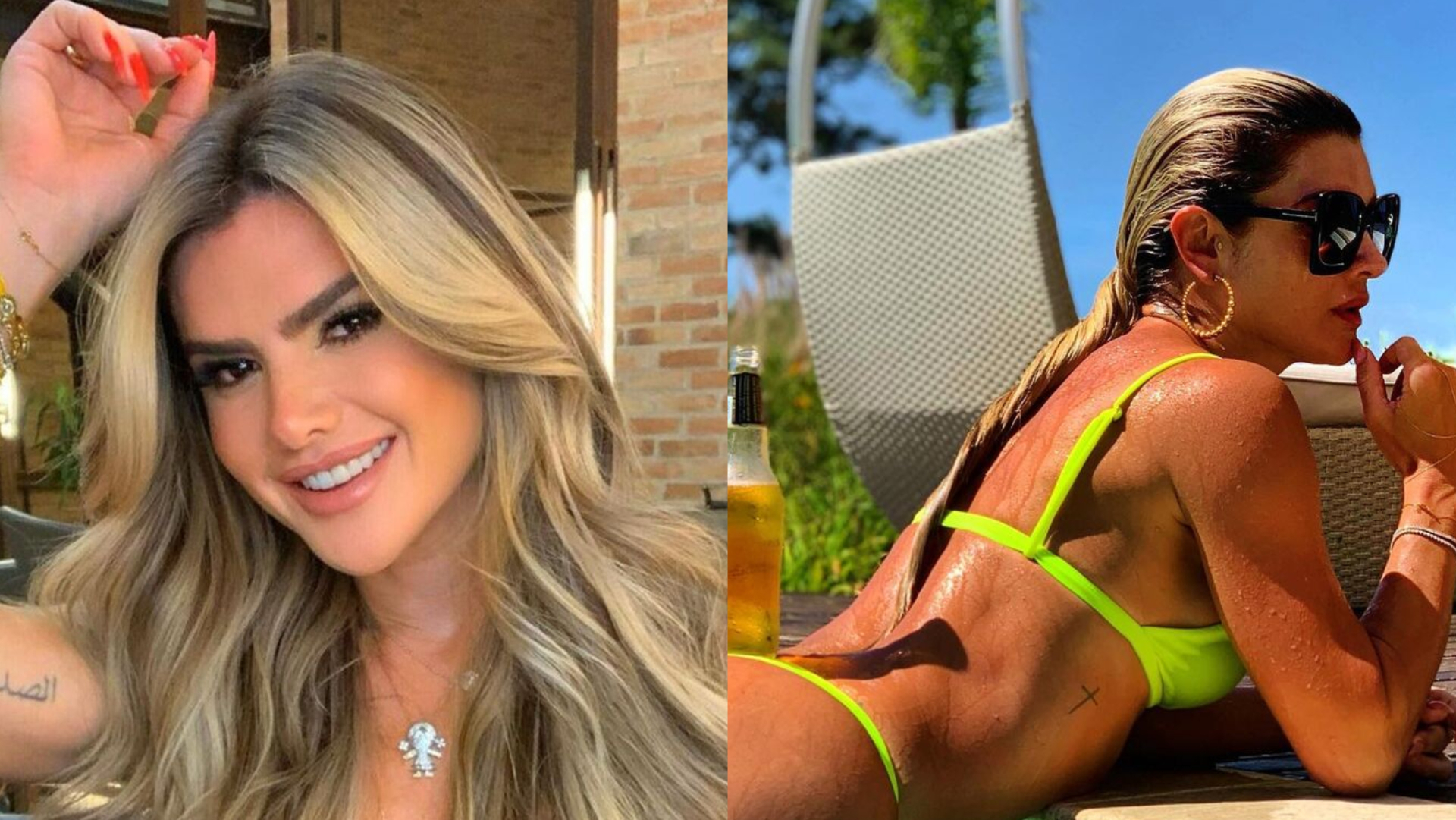 Na piscina, Mirella Santos posa de costas e exibe bumbum perfeito: ”Que isso”