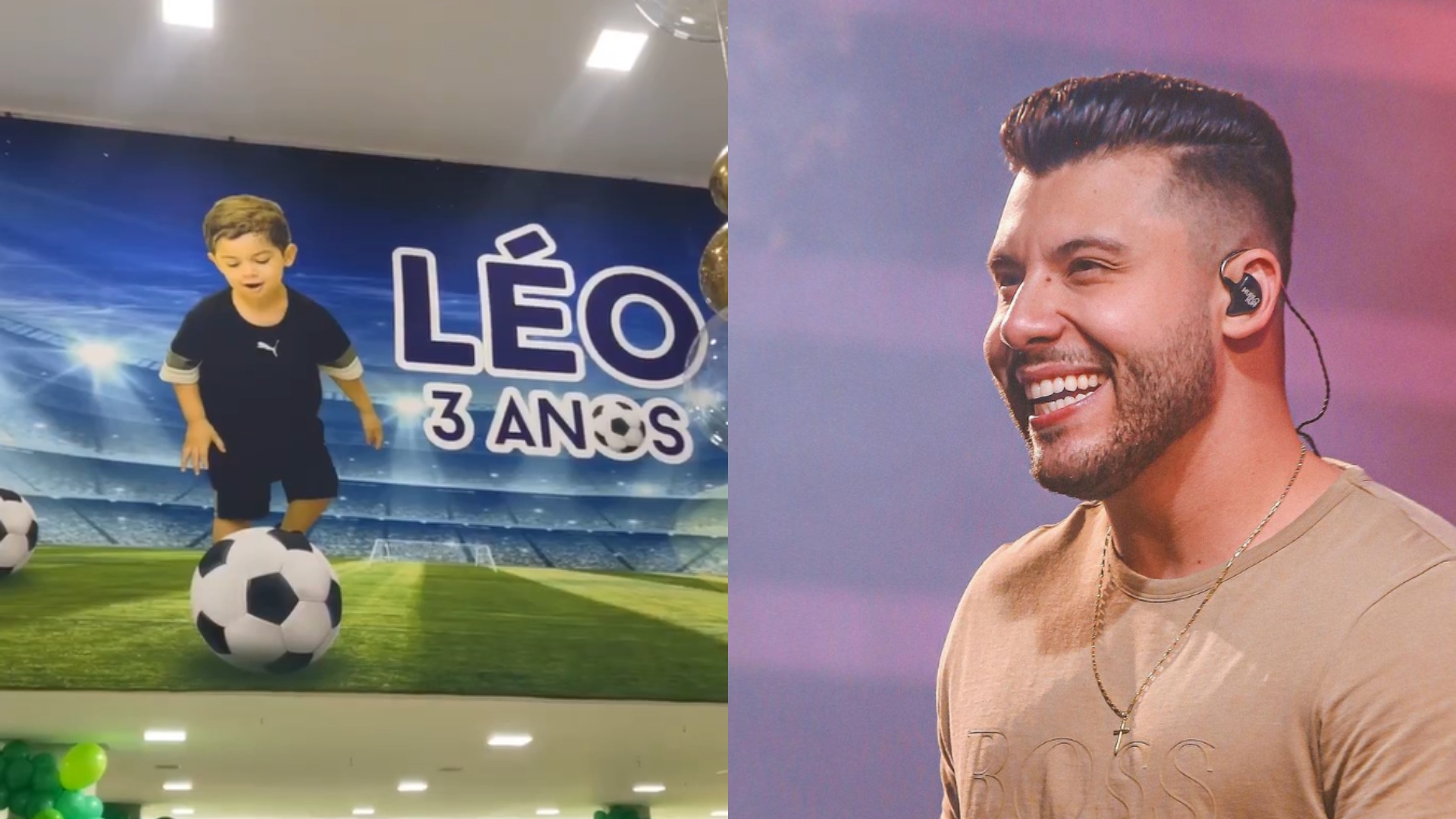 Filho de Murilo Huff e Marília Mendonça tem festa de aniversário com tema da Copa do Mundo