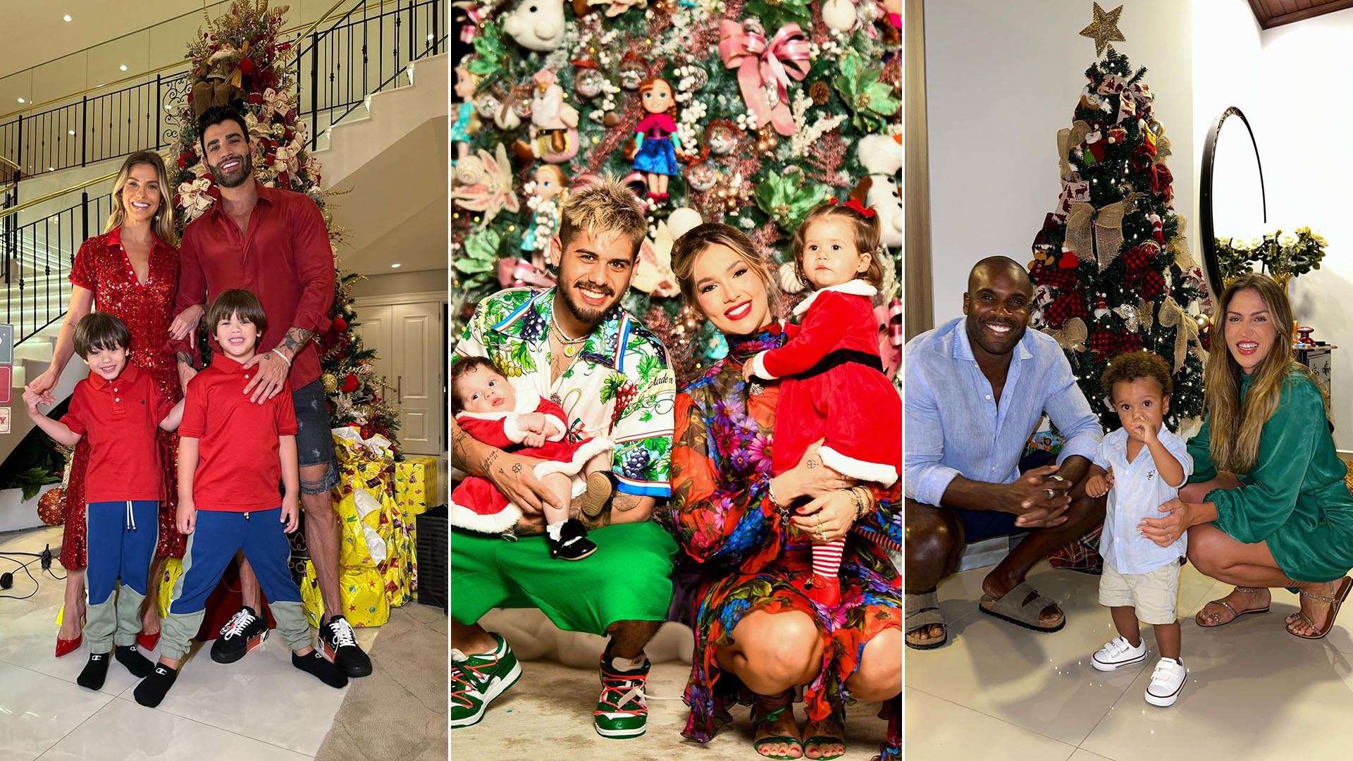 Saiba como os famosos celebraram o Natal com suas famílias