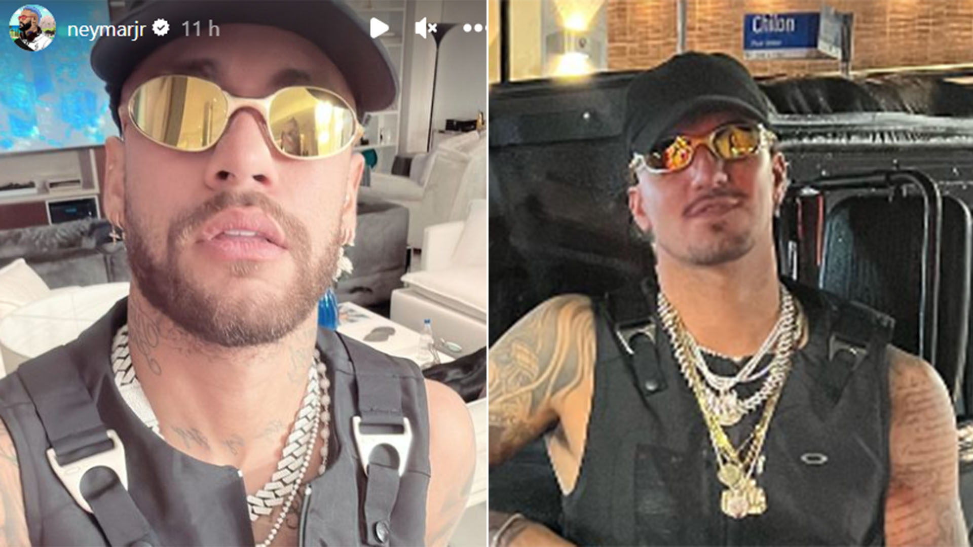 Neymar Jr e Gabriel Medina usam looks iguais em festa de aniversário