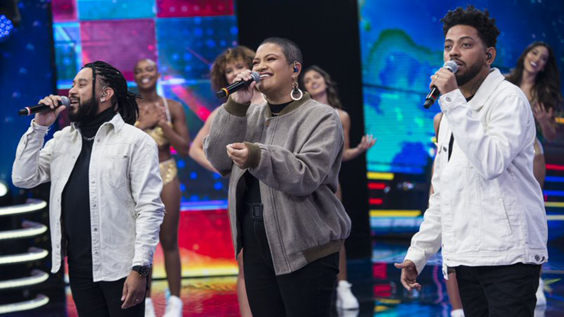 Banda ‘Preto no Branco’ festeja participação no ‘Faustão na Band’