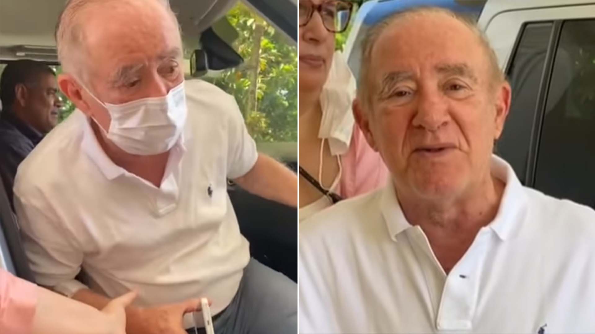 Renato Aragão chega em casa após dois dias internado no Rio de Janeiro