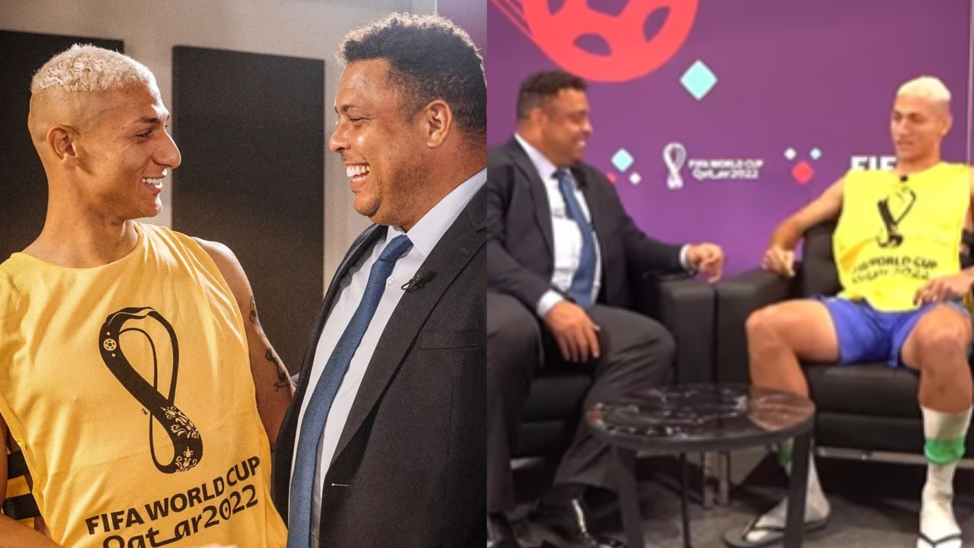 Richarlison se emociona em encontro com Ronaldo Fenômeno: ”Um dos dias mais felizes da minha vida”