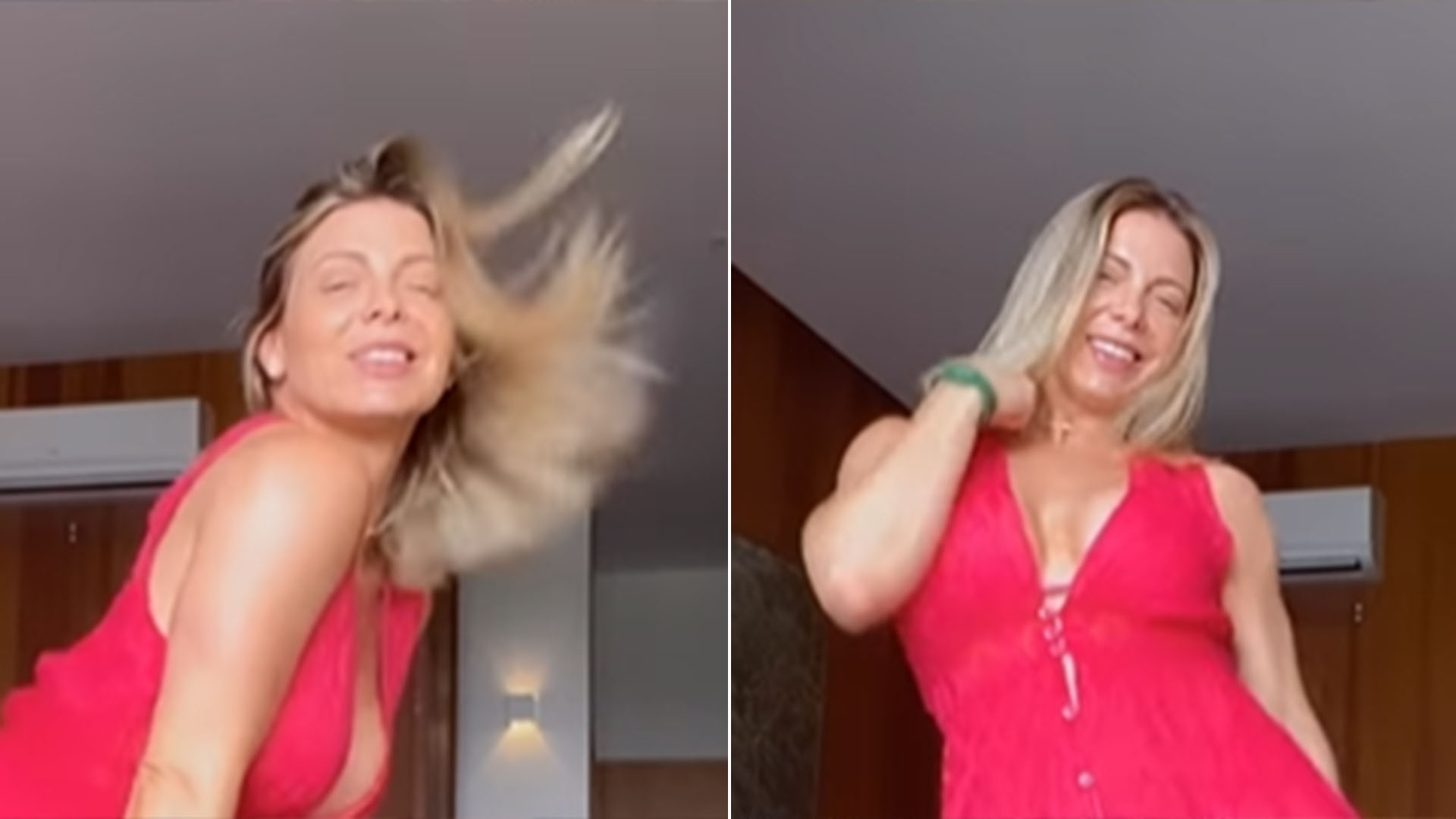 Sheila Mello quase mostra demais ao usar vestido com fenda profunda