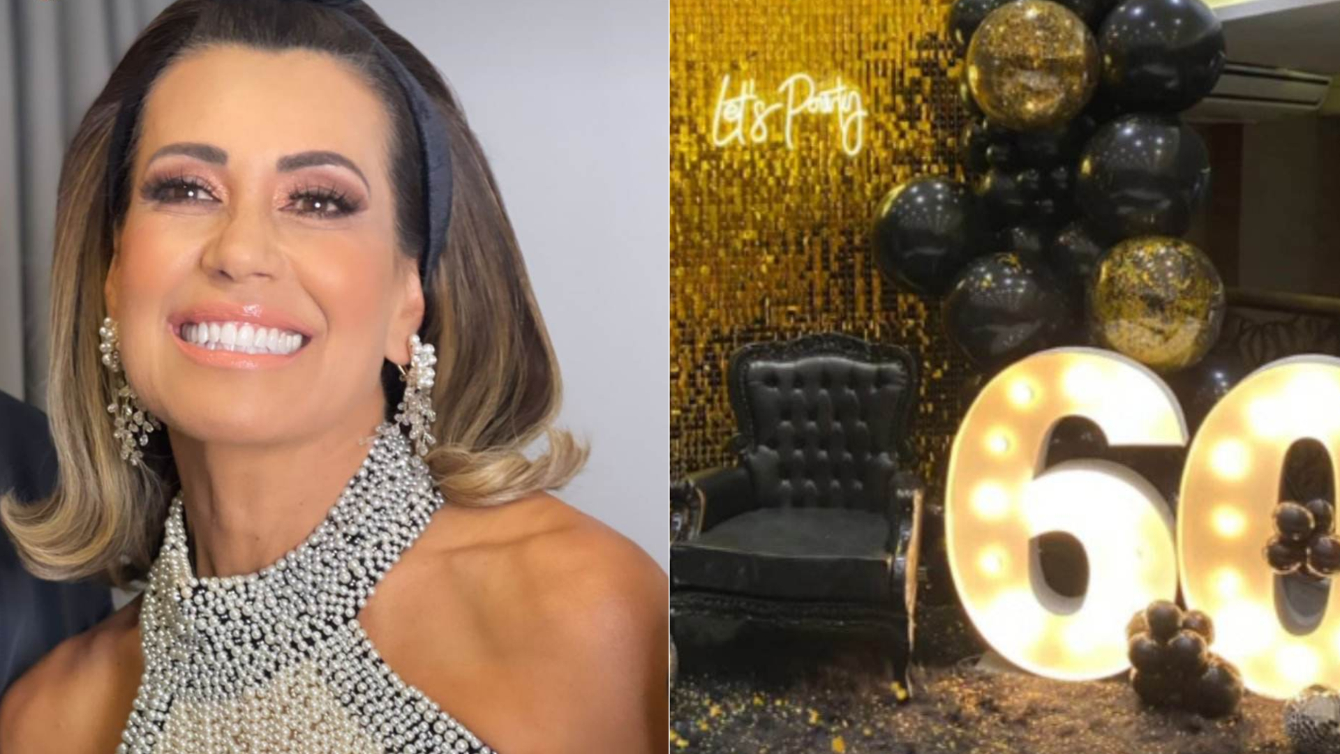 Solange Frazão dá festão luxuoso para os seus 60 anos