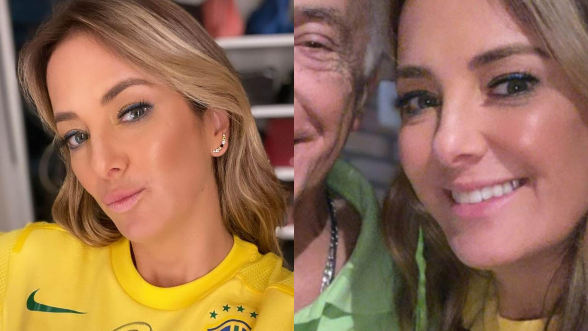 Ticiane Pinheiro compartilha foto rara com o pai de César Tralli: ”Sogrinho”