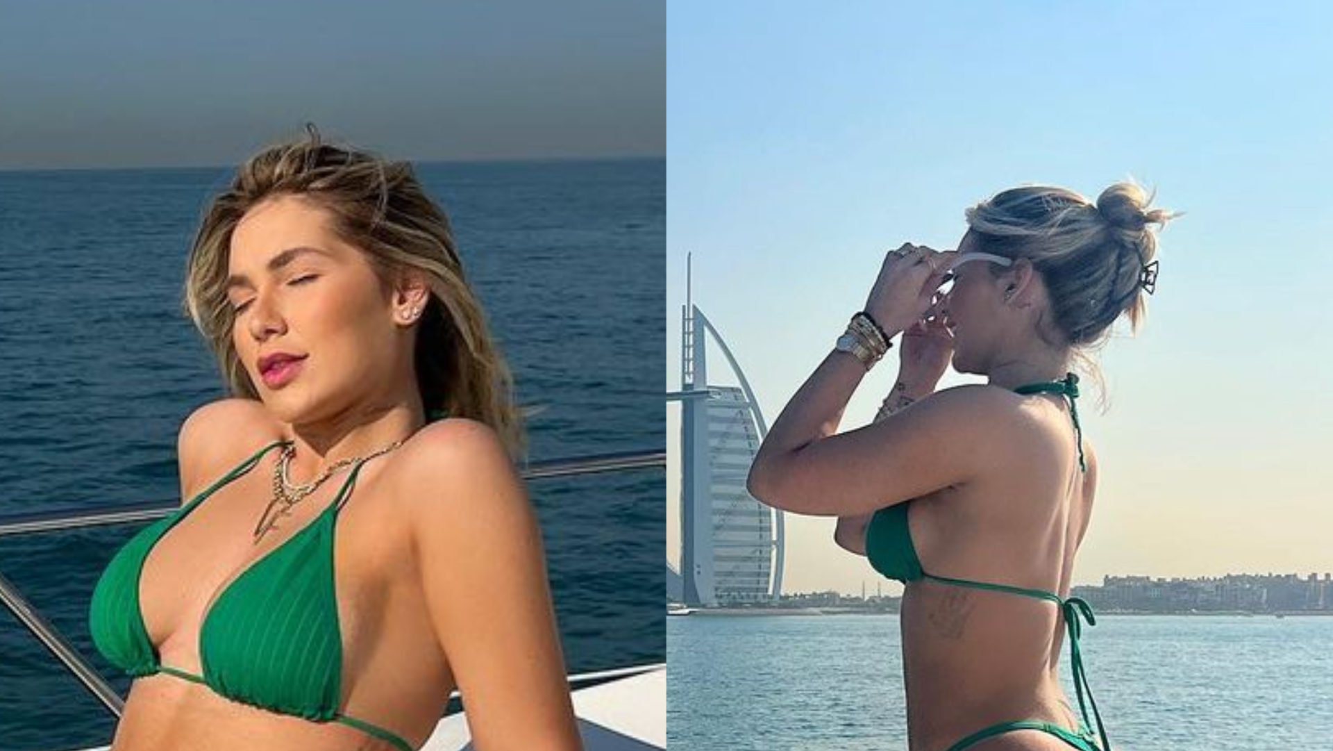 Virginia Fonseca chama atenção ao posar de biquíni durante passeio de barco em Dubai