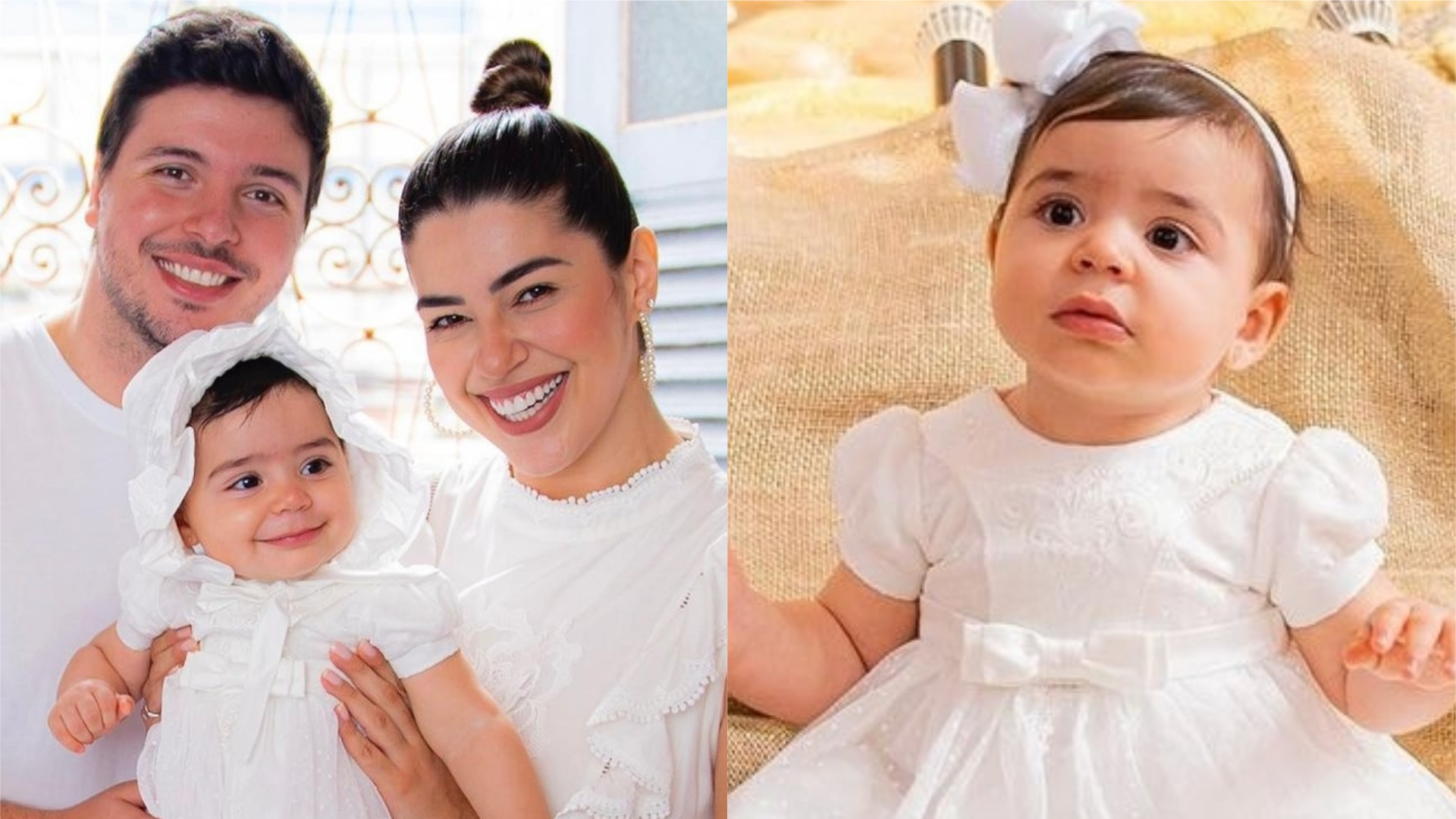 Vivian Amorim abre álbum de fotos do batizado da filha: ‘Momento mais que especial’