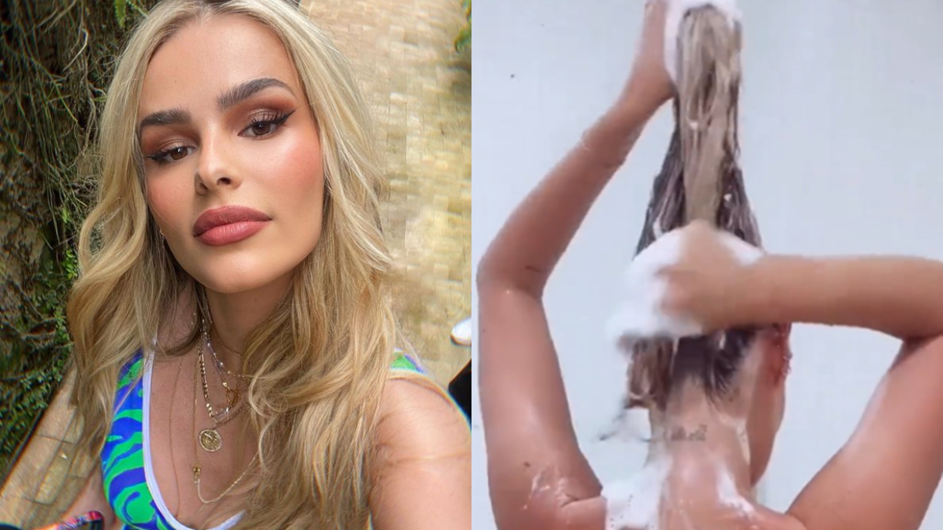 Yasmin Brunet exibe tatuagens ‘secretas’ em vídeo tomando banho e eleva temperatura da web