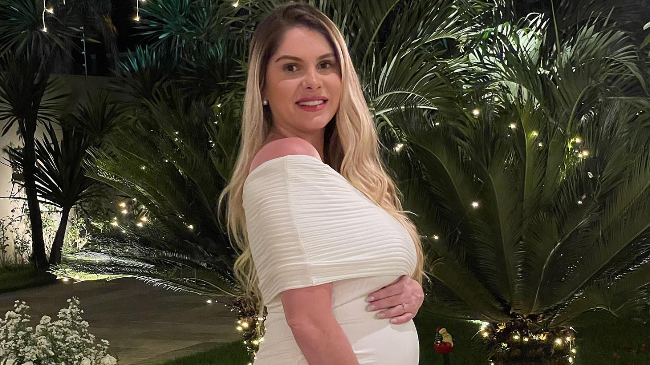Na 31ª semana, Bárbara Evans mostra o barrigão e dispara: ”Comecei a me admirar e me sentir bonita”