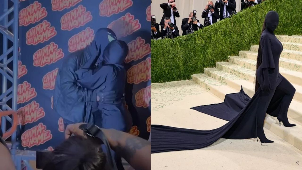 Pedro Sampaio e GKay combinam looks estilo ‘Kim Kardashian’ em festa