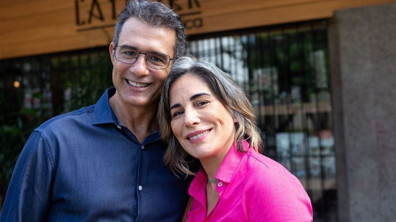 Gloria Pires surge ao lado de Marcos Pasquim em bastidores de filme: ”Lembranças dos set de filmagem”