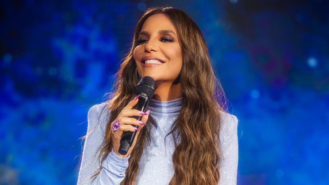 Ivete Sangalo aposta em look de grife para gravação de The Masked Singer