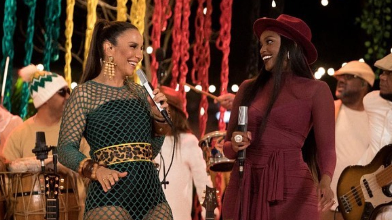 Ivete Sangalo compartilha cliques descontraídos com Iza: ”Que dupla”