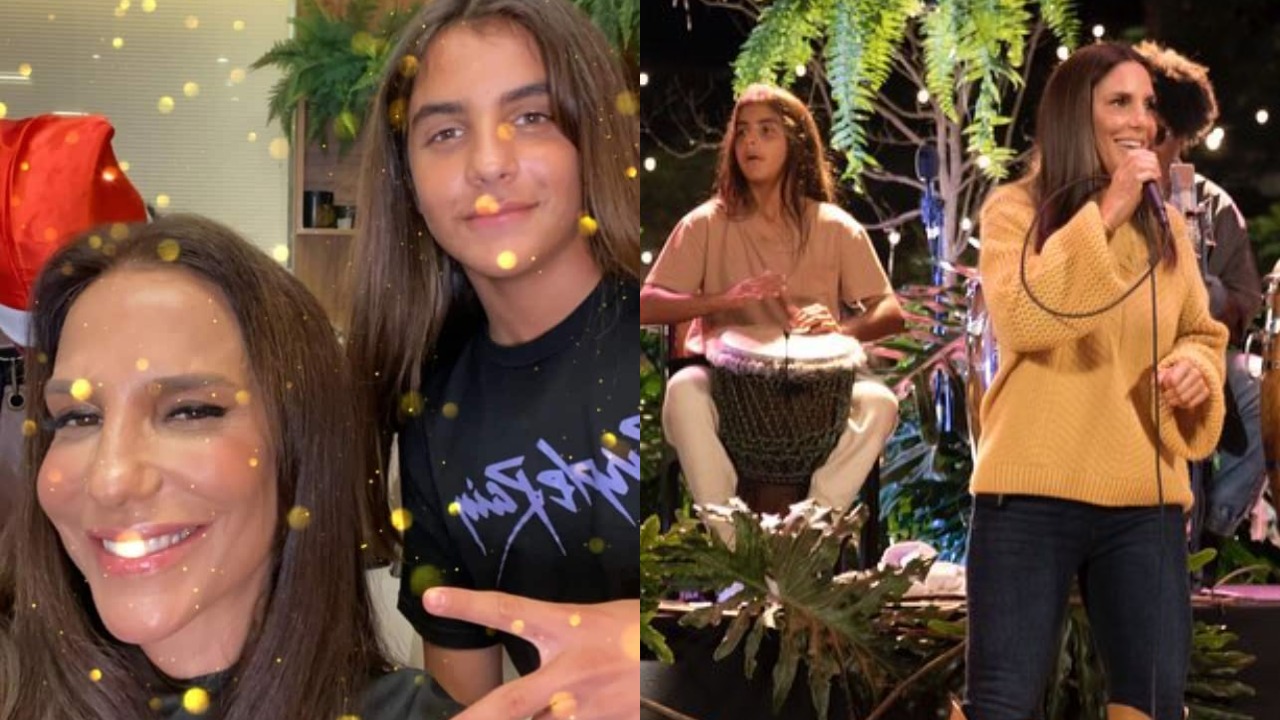 Ivete Sangalo fala sobre talento do primogênito, Marcelo, que entrou para sua banda: ”Ele não toca comigo porque é meu filho”