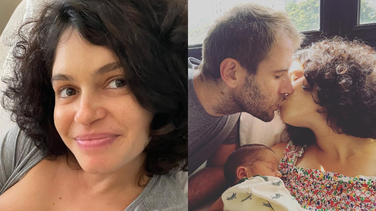 Maria Flor compartilha cliques encantadores com o marido e o filho recém-nascido: ”Nosso melhor”
