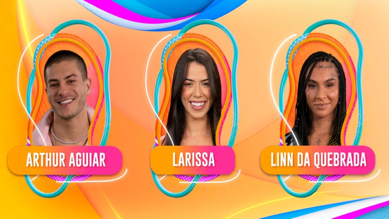 Arthur Aguiar, Larissa Tomásia e Linn da Quebrada formam o sexto paredão do reality; vote na enquete do BBB