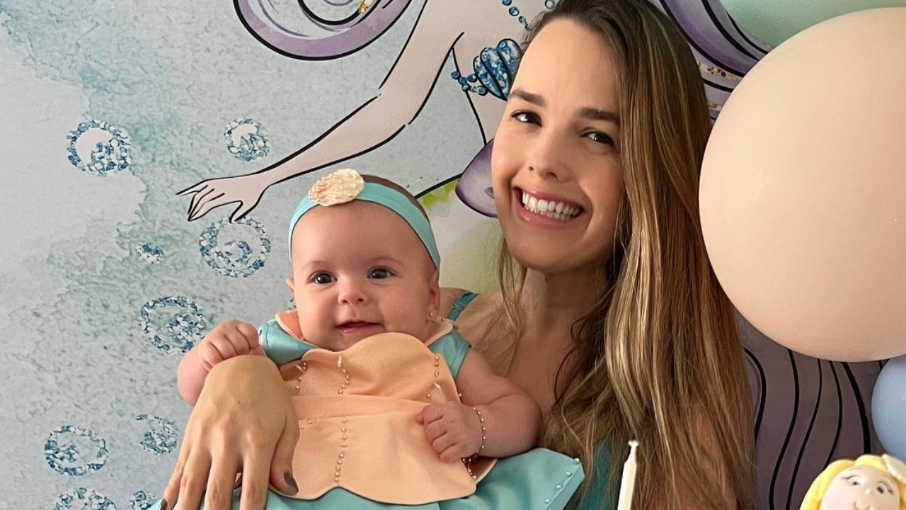 Thaeme Mariôto resgata clique do mesversário de Ivy e encanta web: ”Uma bonequinha”