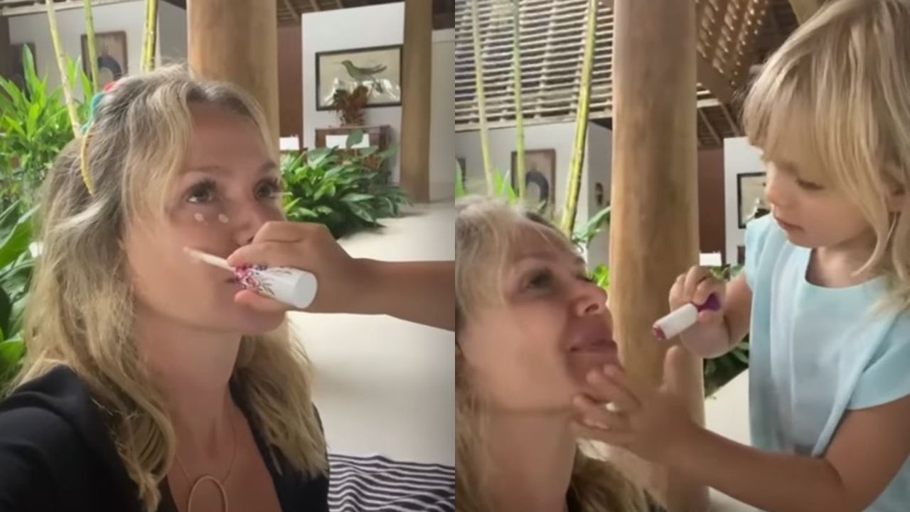 Eliana brinca de salão de beleza com a filha: “Colecionando momentos”