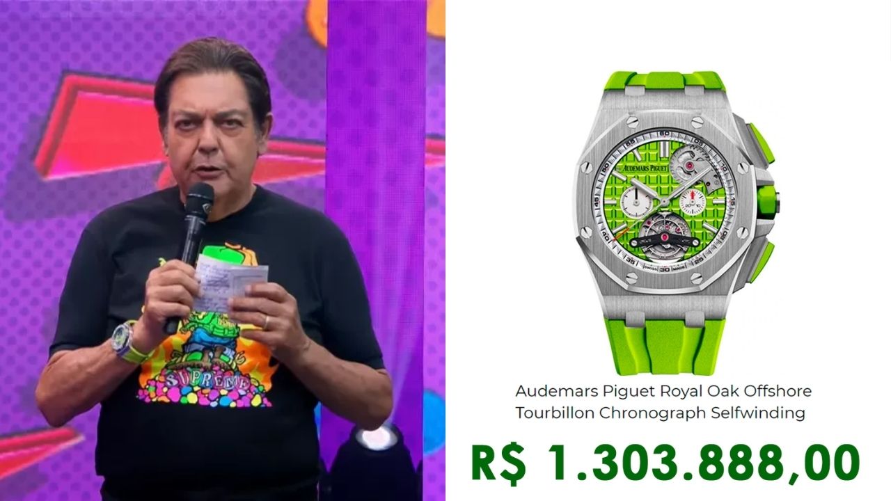 Faustão usa relógio de R$ 1,3 milhão para apresentar seu programa na Band