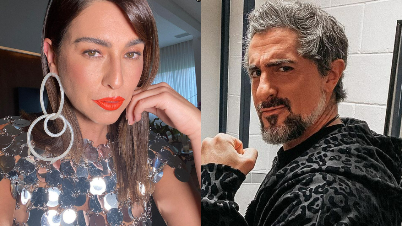 Fernanda Paes Leme relembra clique com Marcos Mion durante gravação de ‘Sandy & Junior’