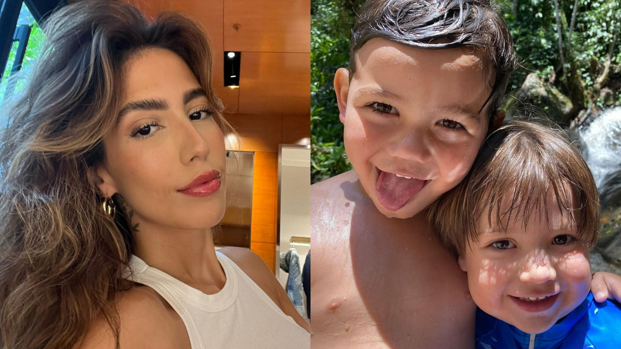 Filho de Gabi Brandt, Davi, surge coladinho ao primo José e encanta: ”Lindos”