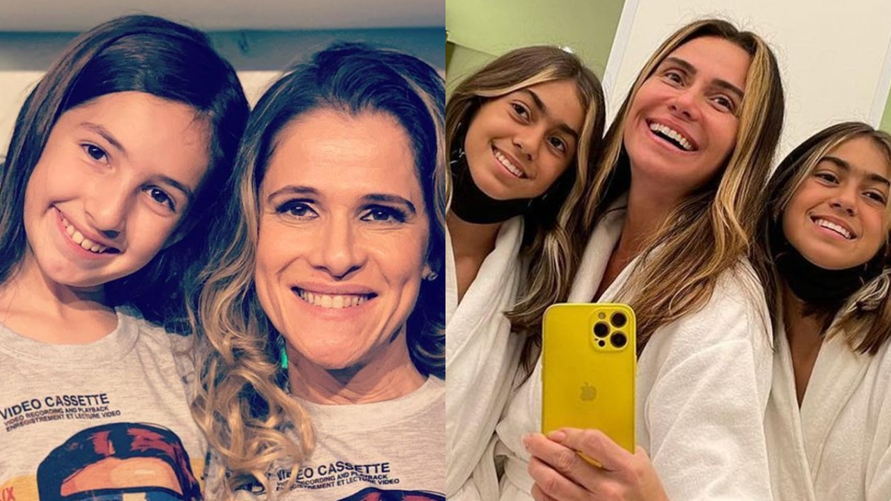 Ingrid Guimarães e Giovanna Antonelli viajam para Fernando de Noronha com as filhas