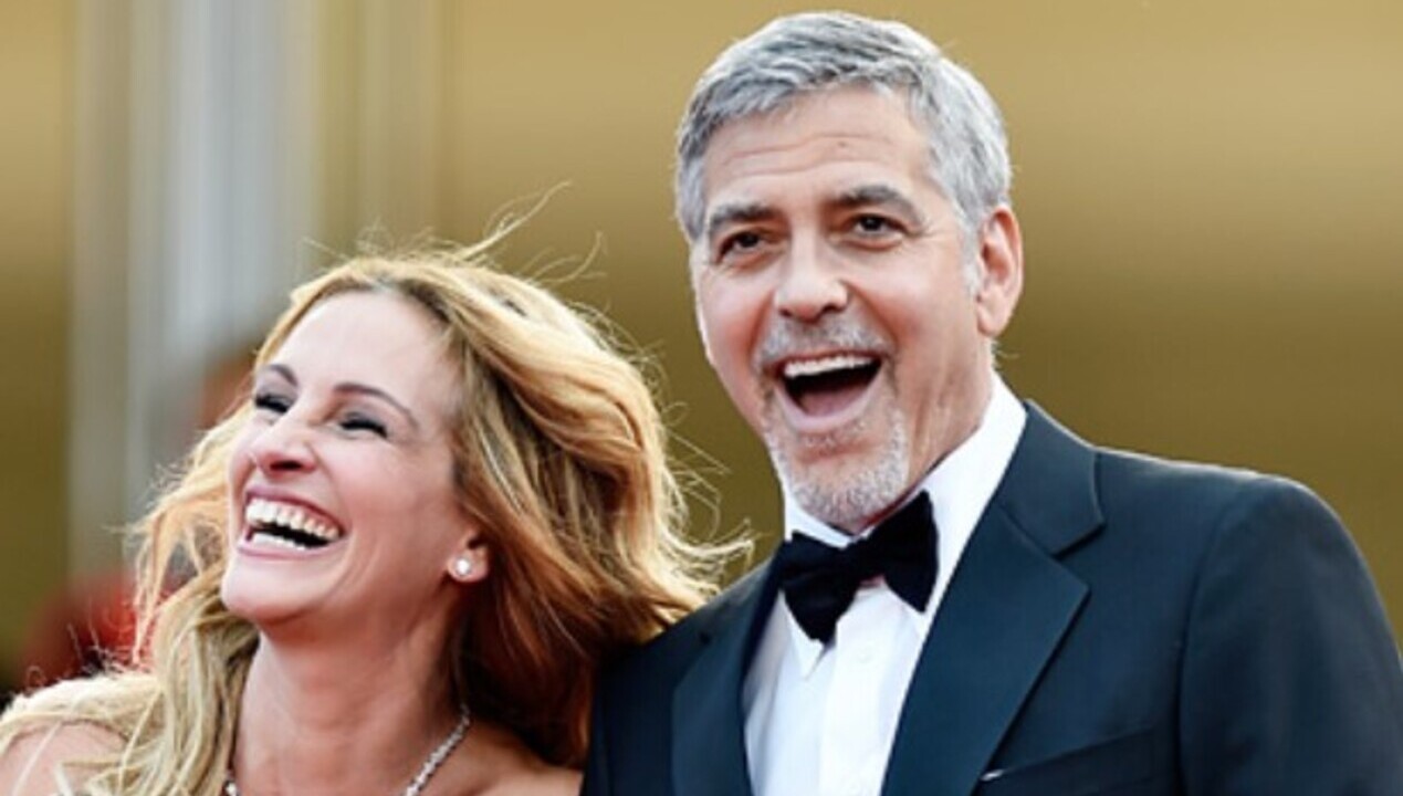 George Clooney comenta sobre atuar ao lado de Julia Roberts em nova comédia romântica: “Nós estamos nos divertindo muito”