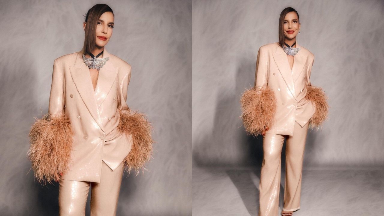 Ivete Sangalo aposta em look grifado para estreia da segunda temporada do The Masked Singer