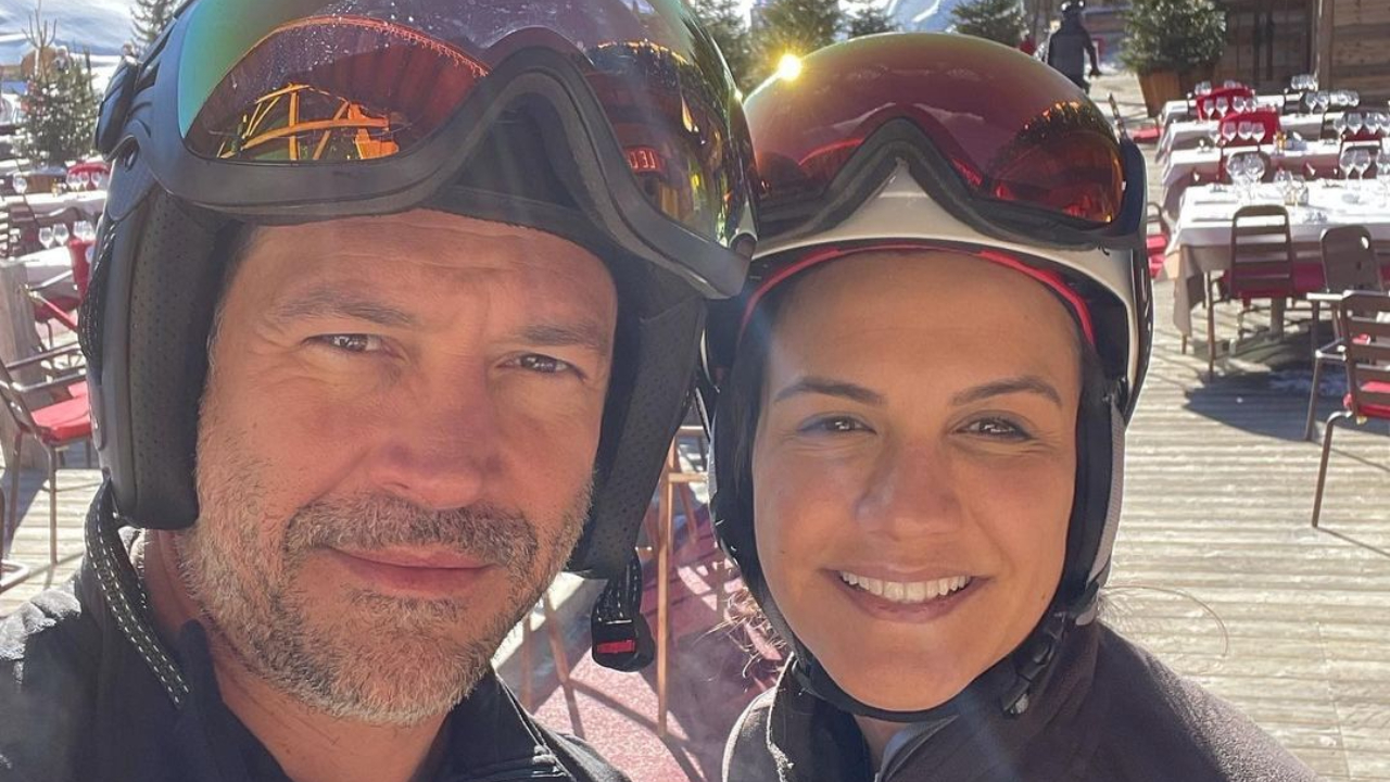Na França, Kyra Gracie e Malvino Salvador aproveitam passeio de esqui