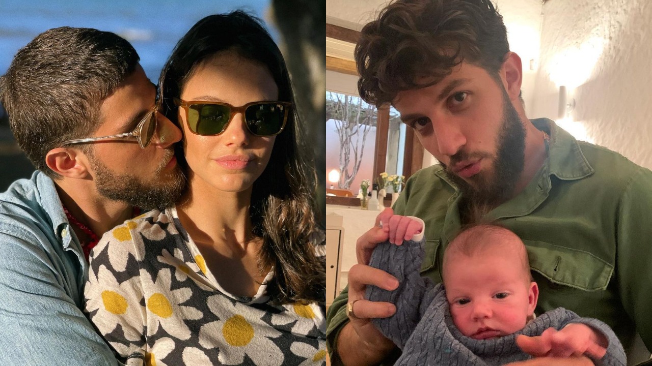 Laura Neiva encanta ao mostrar o caçula com Chay Suede fazendo careta: ”Sou bravão”
