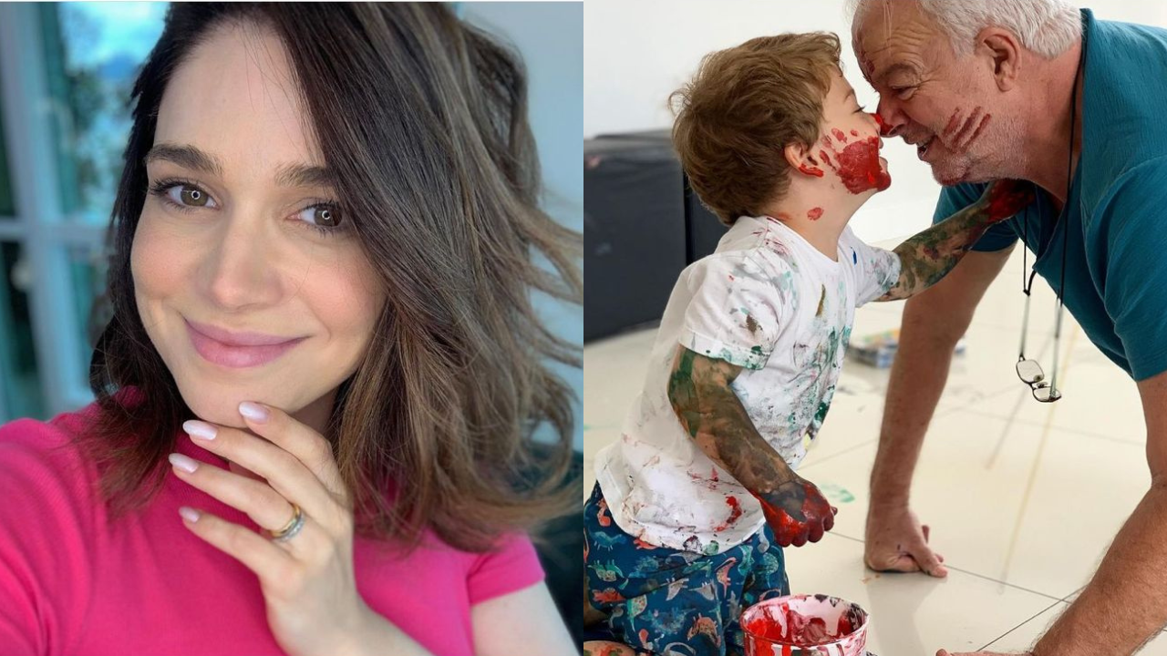 Sabrina Petraglia se emociona ao registrar momento especial entre seu pai e o filho: ”Criando laços”