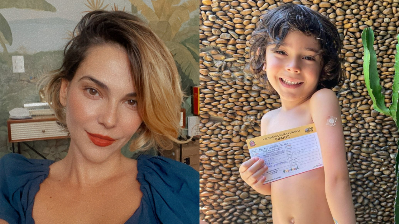 Tainá Müller celebra vacinação do filho de 5 anos: ”Essa dia tão esperado chegou”