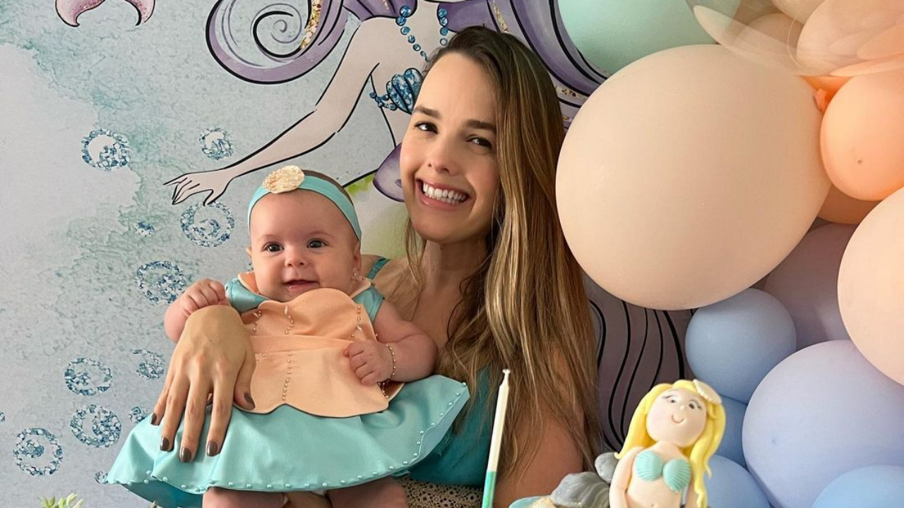 Thaeme Mariôto publica sequência de cliques fofos da filha caçula, Ivy