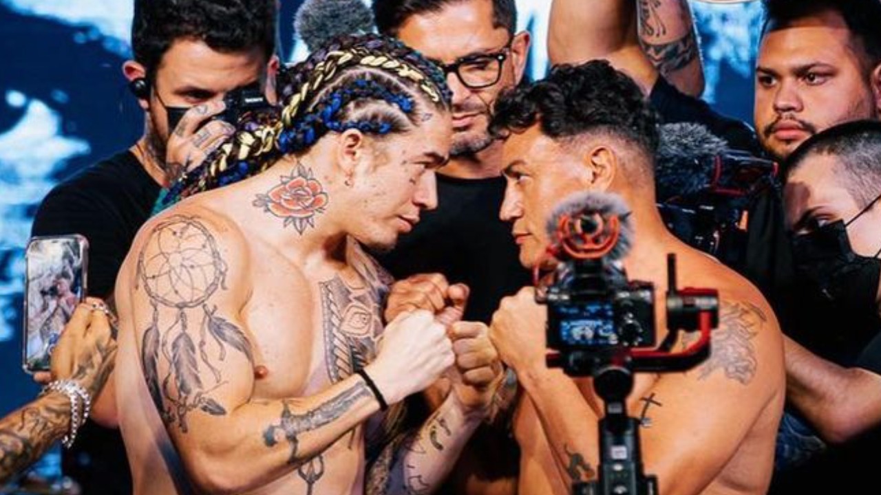 Após empate com Popó em sua estreia no boxe, Whindersson Nunes brinca: ”Parar de arrumar confusão”