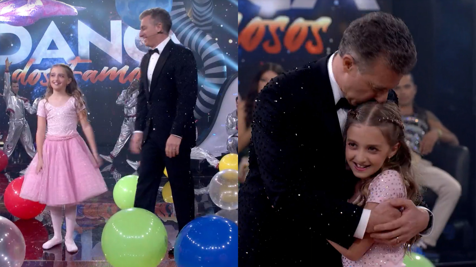 Luciano Huck dança com a filha, Eva, no ‘Domingão’