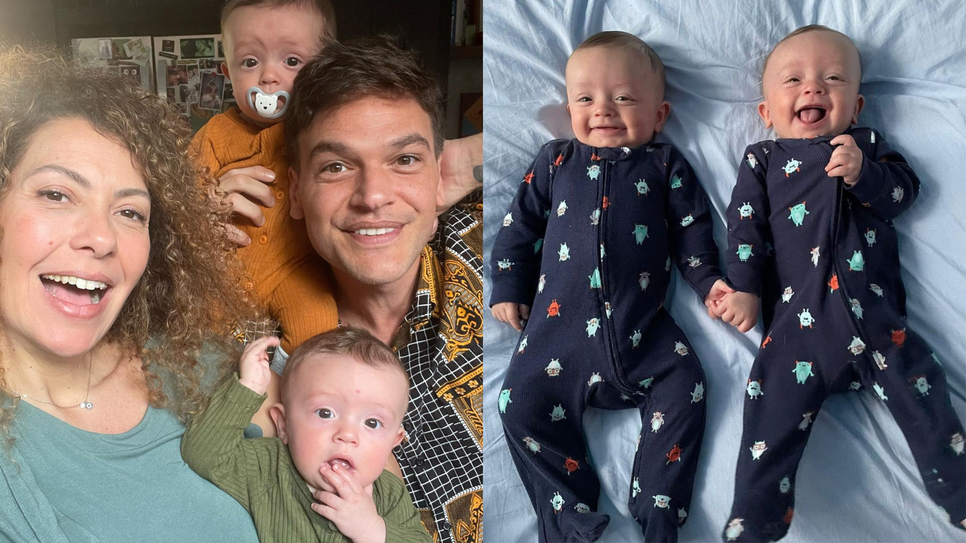 Fabiula Nascimento e Emilio Dantas celebram 6 meses dos filhos gêmeos