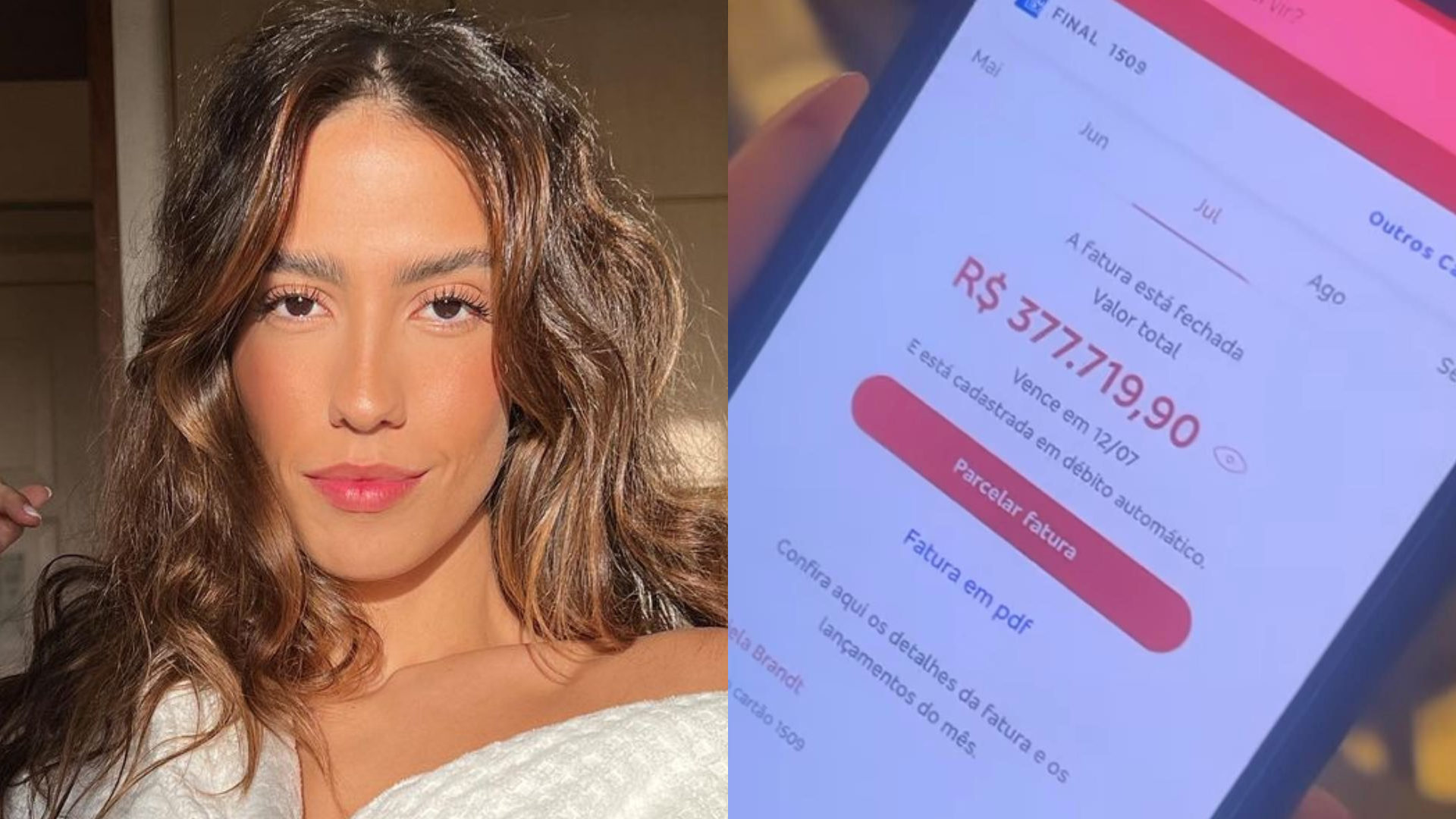 Gabi Brandt explica fatura do cartão de crédito de R$ 377 mil: ”Não gasto isso todo mês!”