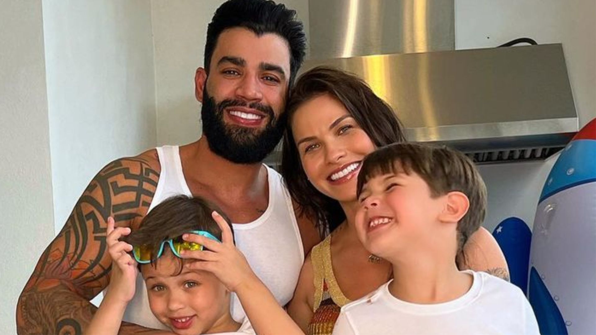 Andressa Suita e Gusttavo Lima comemoram 4 anos do filho, Samuel